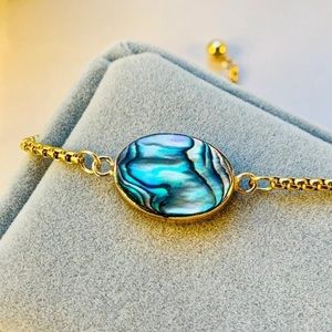 Abalone Sea Shell Slider Bracelet
